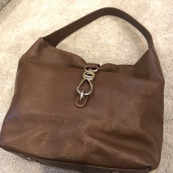 DOONEY & BOURKE CHOCOLATE BROWN LEATHER BAG - Picture 2 of 10